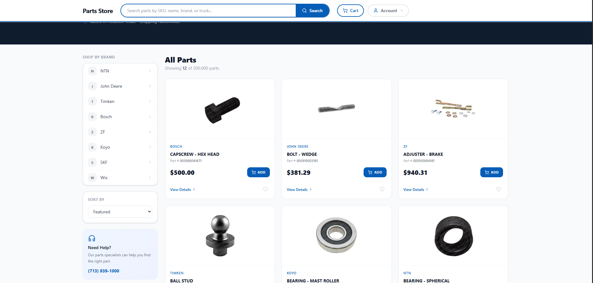 eCommerce Screenshot